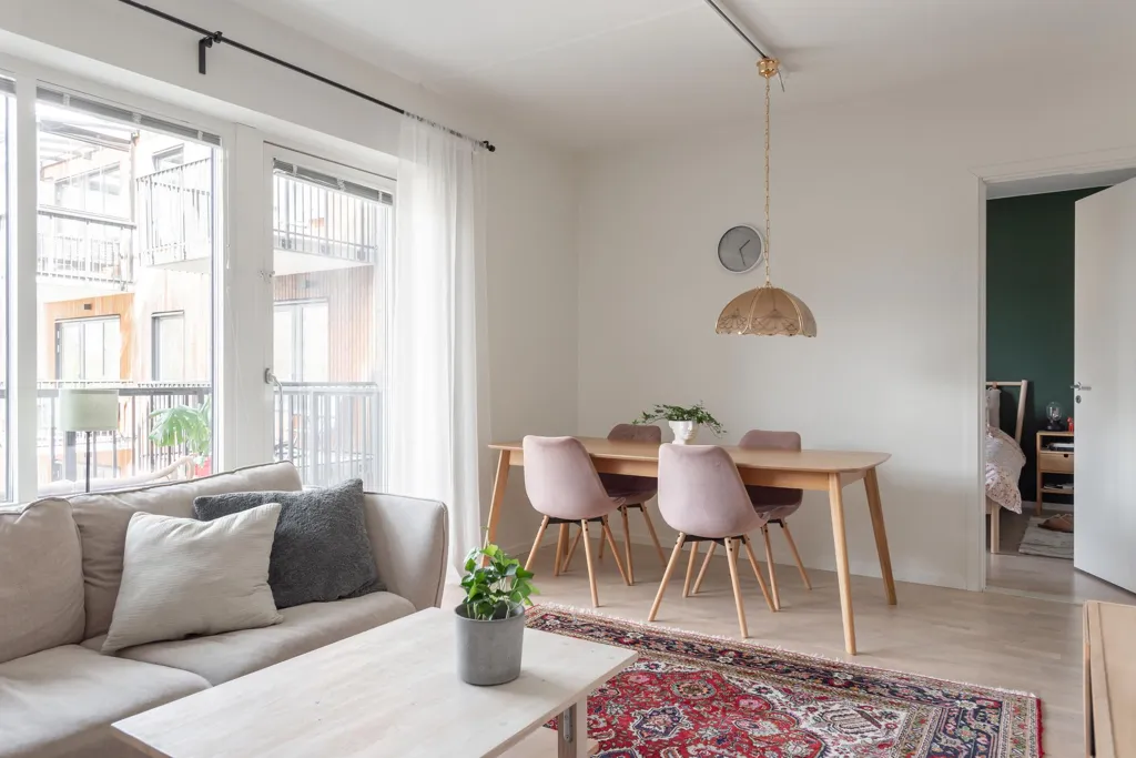 Living Room - Modern Flat with Balcony in Södra Ladugårdsängen