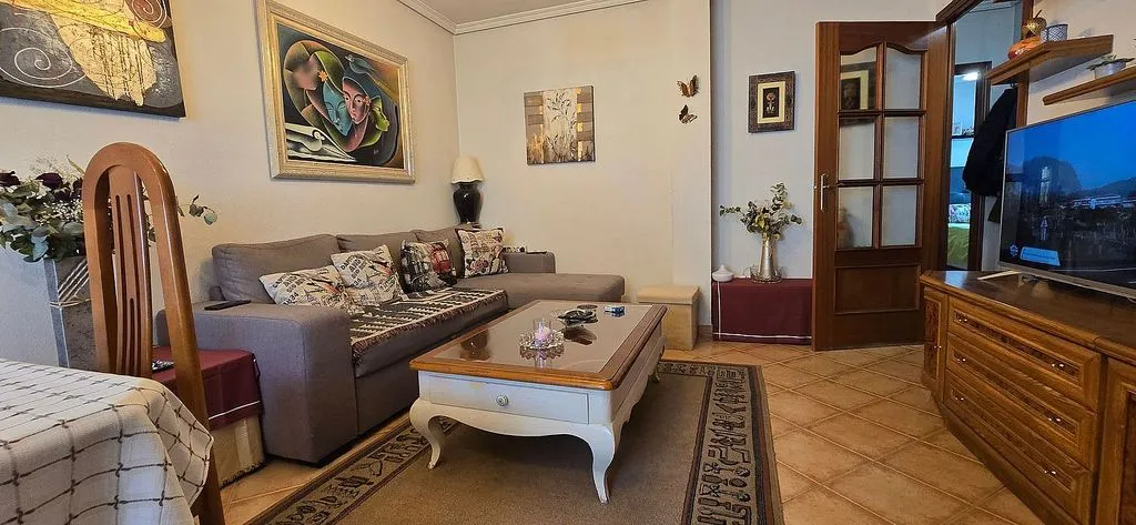 Living Room - Apartment with Pool and Terrace in Mijares