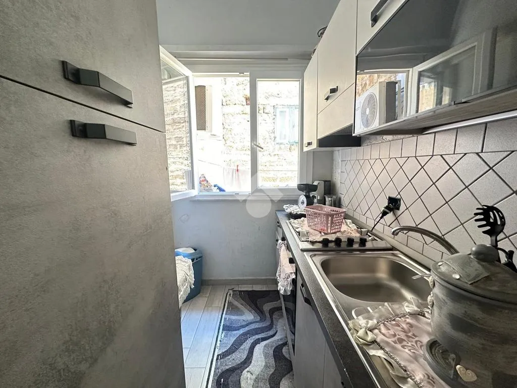 Kitchen - Rustic Apartment with Balcony in Palermo