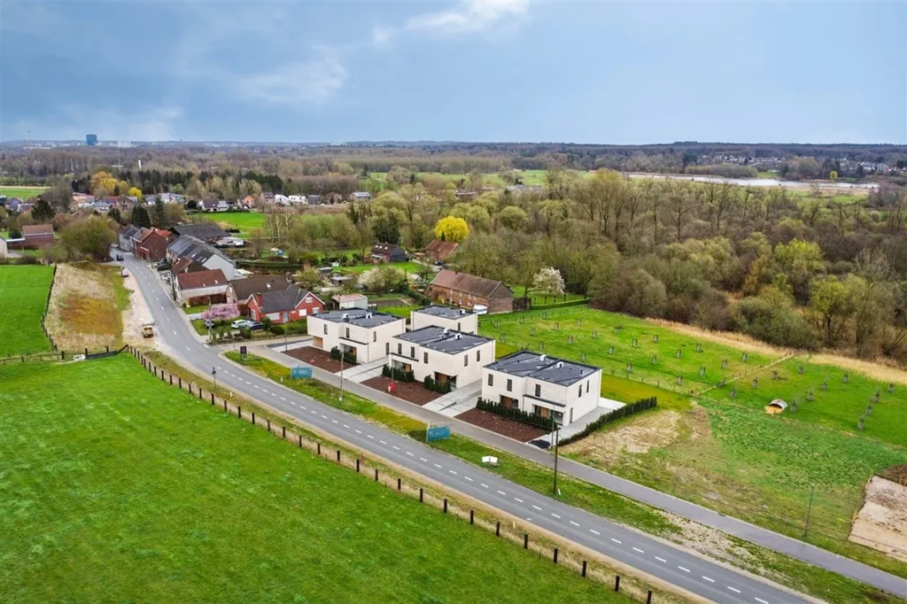 Aerial - Contemporary House with Garden in Korbeek-Dijle