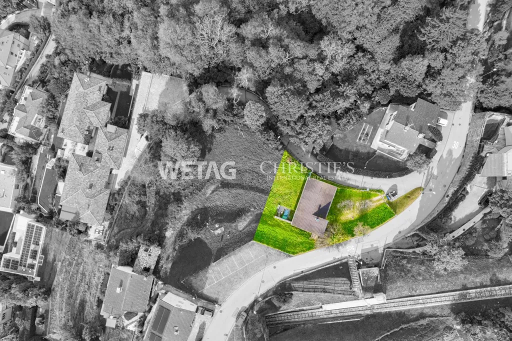 Vue aérienne - Approved Building Land with Lakeside View in Lugano