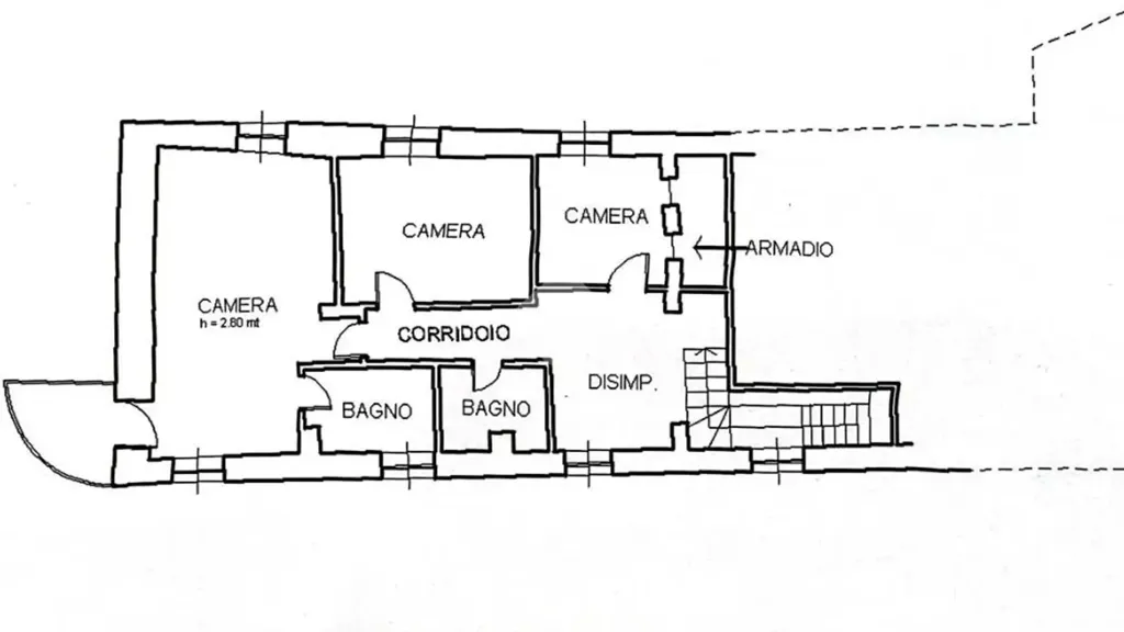 Plan - Independent House with Balcony in Samone