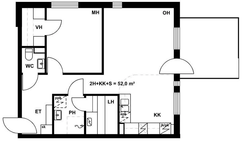 Plaan - Living Right Flat with Balcony in Helsinki