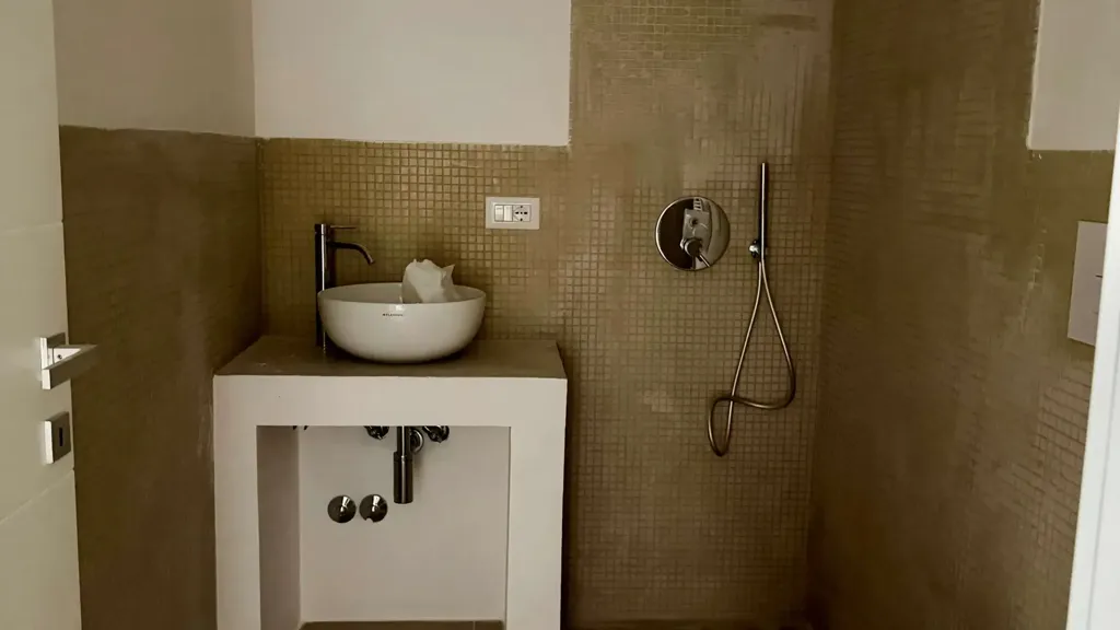 Bathrooms - Villa Portion with Private Garden in Perugia