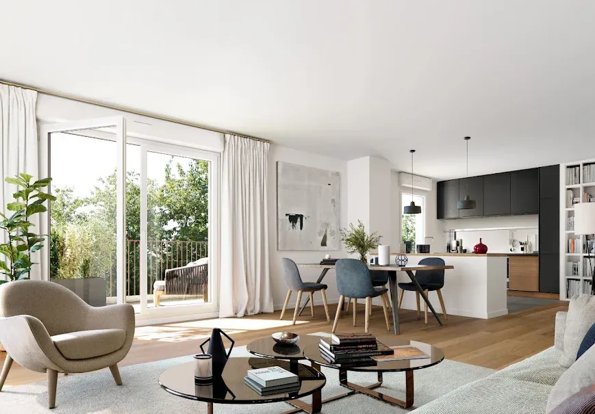 Séjour - Appartement 3 pièces avec balcon à Metz