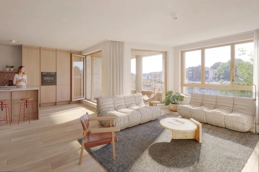 Séjour - Appartement Neuf avec Terrasse à Gent