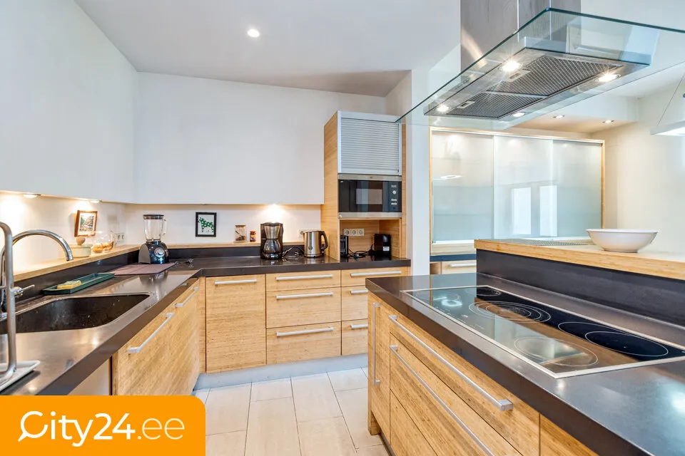 Cuisine - Two-Story Apartment with Terrace in Riga Centre