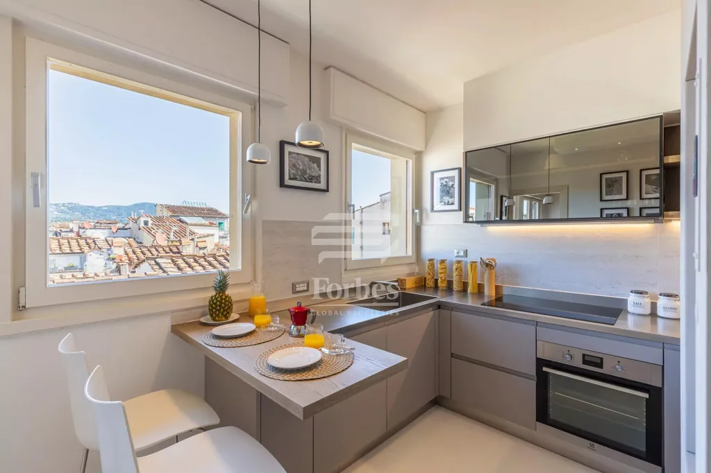 Cuisine - Renovated Penthouse with Panoramic Terrace in Florence