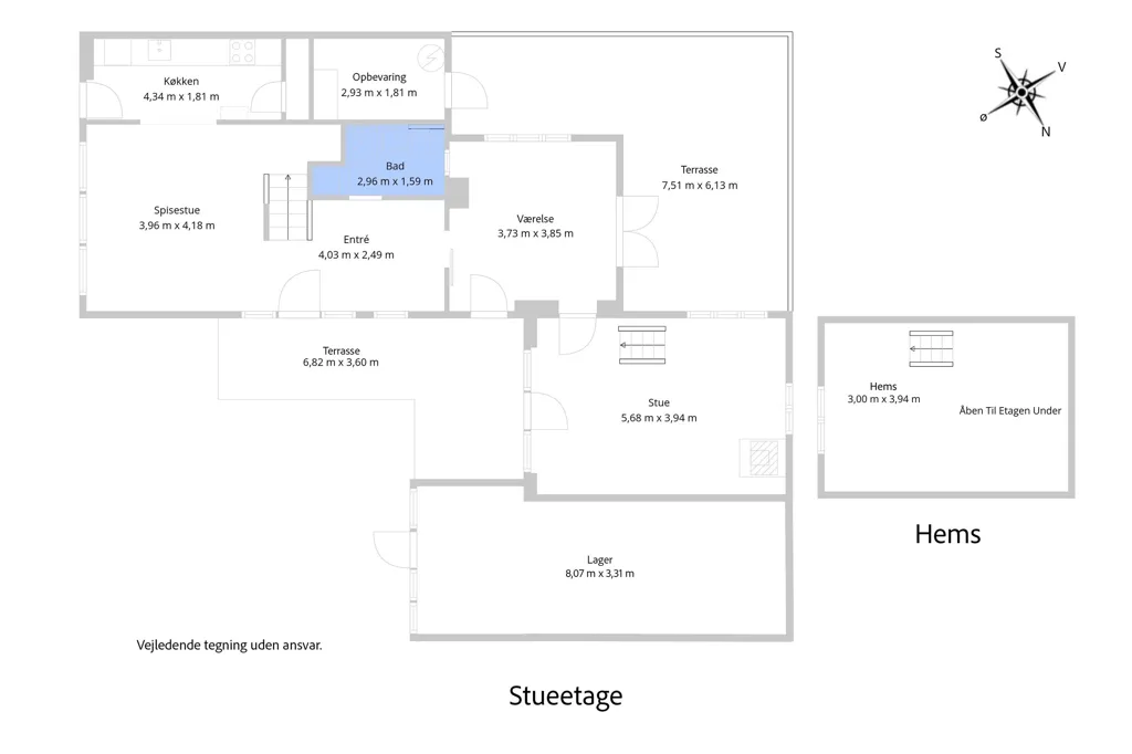 Plan - Converted Summerhouse with Garden in Liseleje