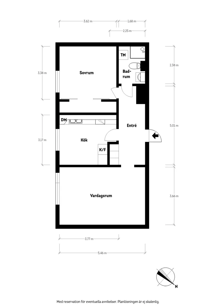 Planimetria - Modern Two-Bedroom Flat with Large Windows in Majorna