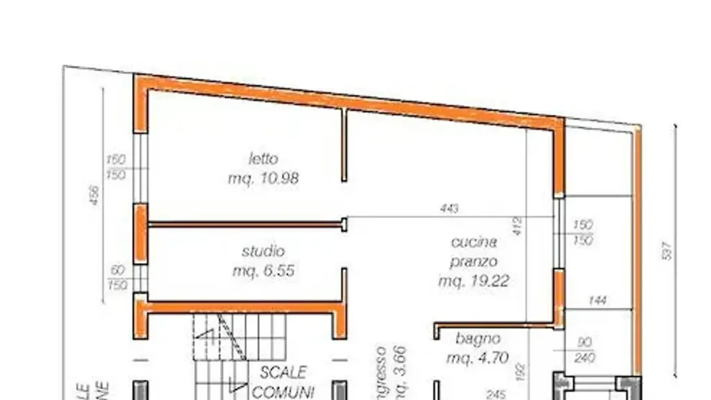 Plan - Modern Flat with Private Courtyard in Sottomarina