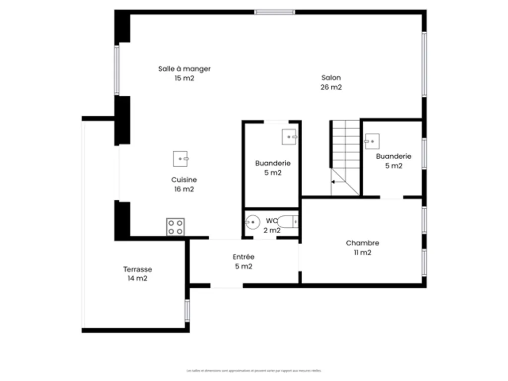 Plaan - Duplex Apartment with Terrace in Modern Building