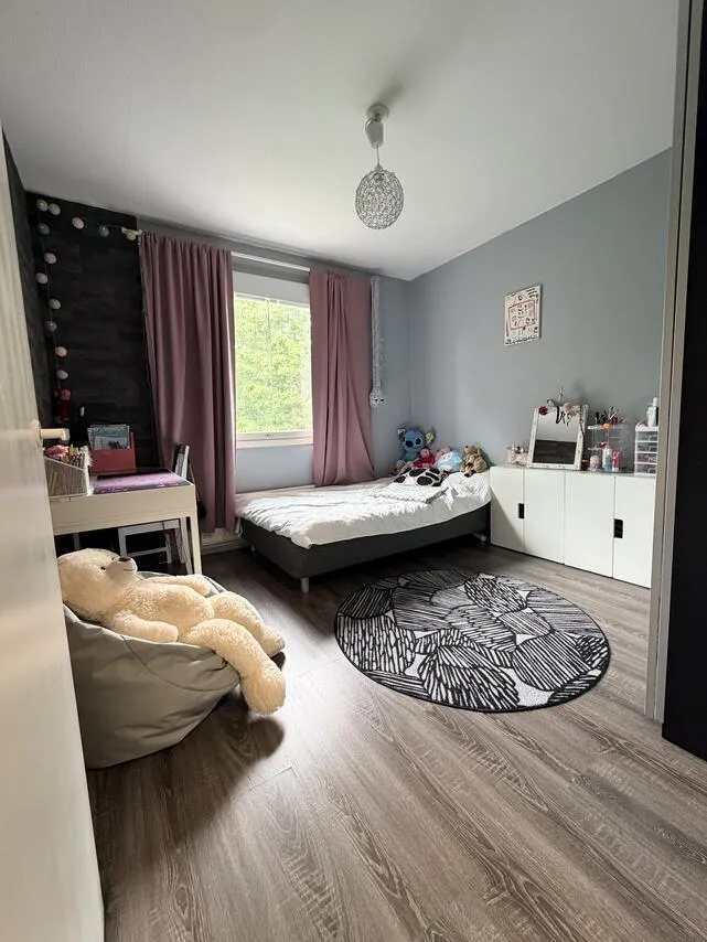 Bedrooms - Apartment with Balcony and Sauna in Paimio