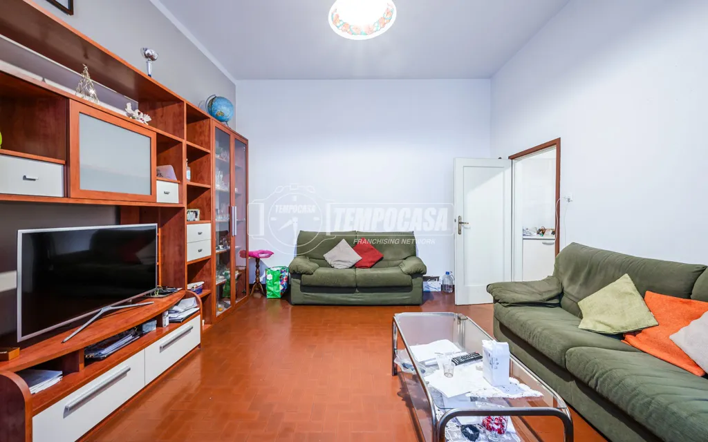 Living Room - First-Floor Apartment with Two Balconies in Faenza