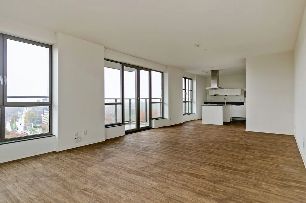 Living Room - Waterfront Apartment with Balcony in Tilburg