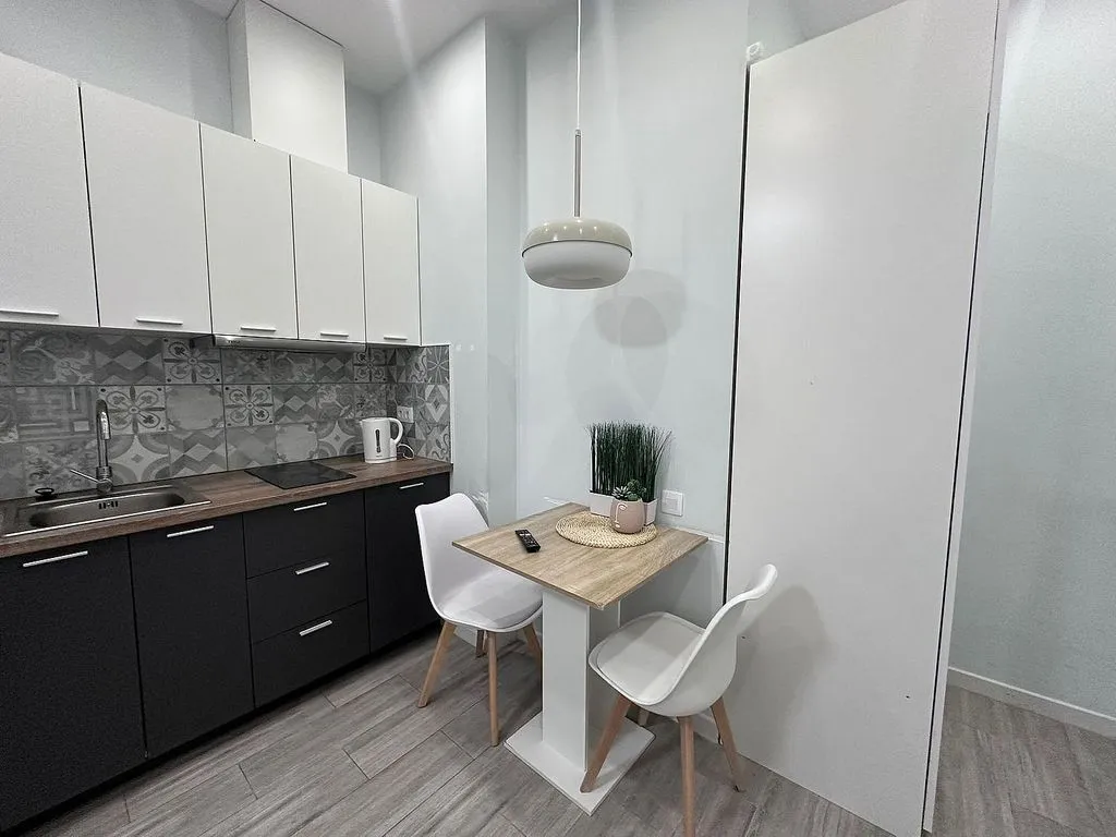 Köök - Studio with Sea View in Pla de Bon Repós