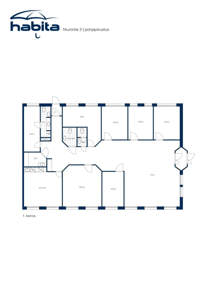 Plan - Commercial Space with District Heating in Ylitornio