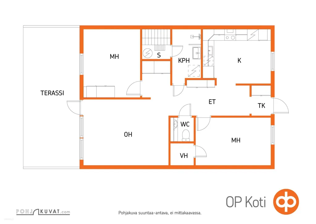 Plaan - Renovated Triangular House with Sauna in Salo