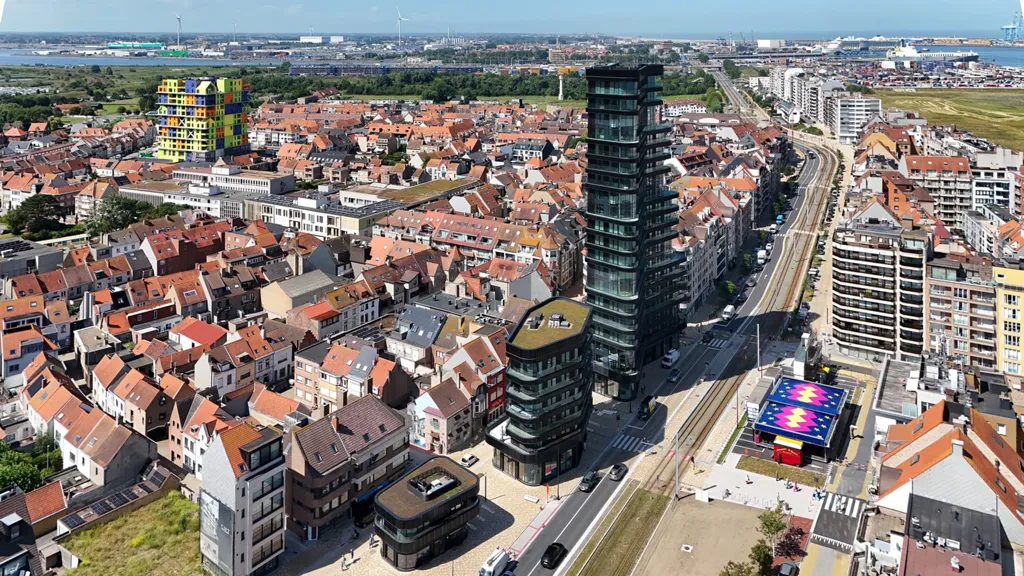 Vue aérienne - Duplex avec Vue Panoramique sur la Mer à Heist