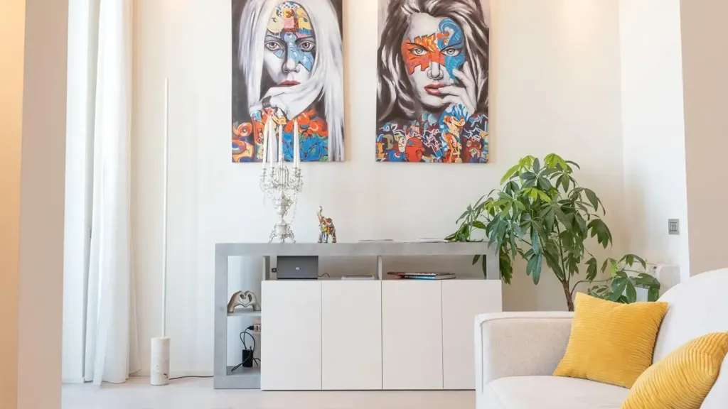 Living Room - Seafront Apartment with Balcony in Viareggio