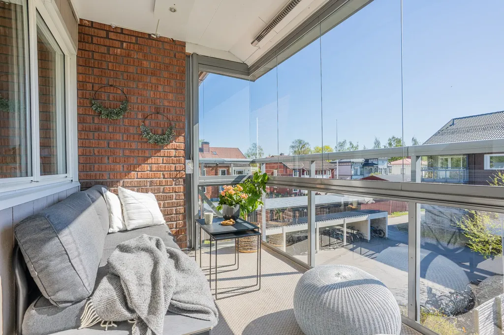 Balcon - Apartment with Garden and River View in Västerbotten