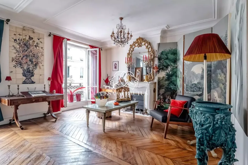 Séjour - Appartement 3 Pièces Haussmannien à Paris 9ème
