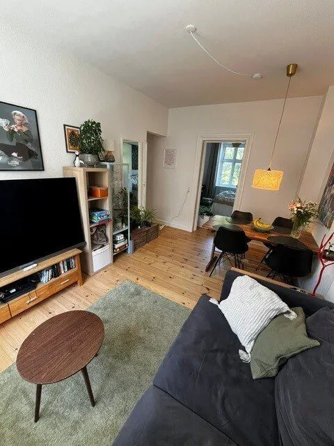 Soggiorno - 3-Bedroom Apartment with Garden Access in Odense C