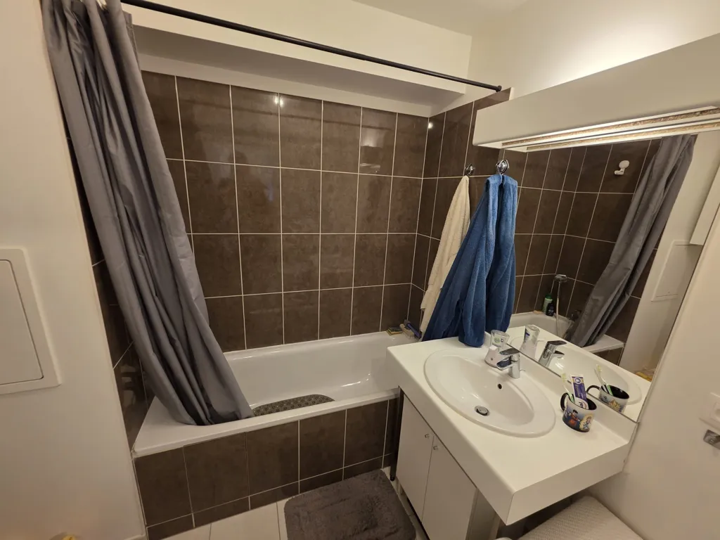 Salles de bain - Appartement avec terrasse et vue dégagée à Mennecy
