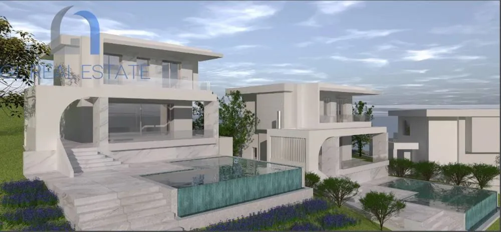Corner Villa with Sea View in Peukochori