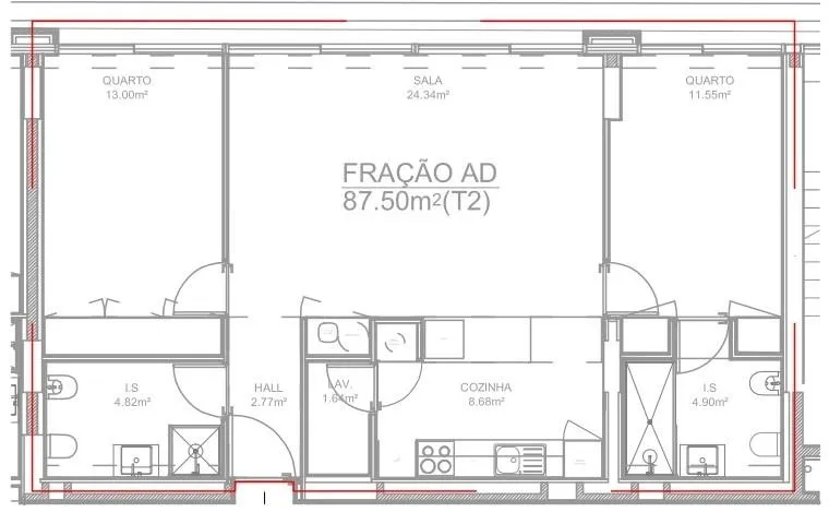 Plan - Contemporary Apartment in Porto