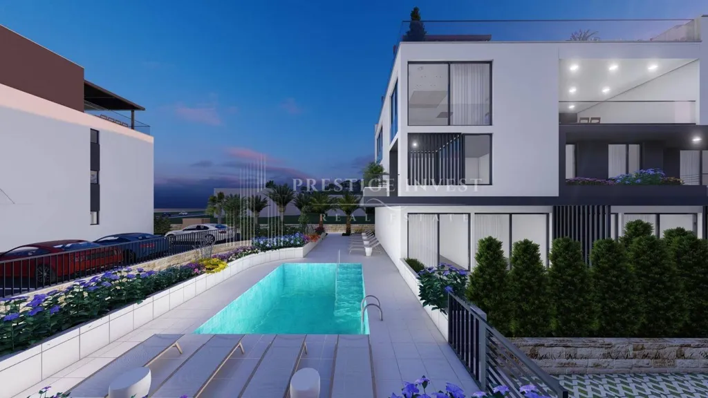Pool - Modern Apartment with Sea View in Sukošan