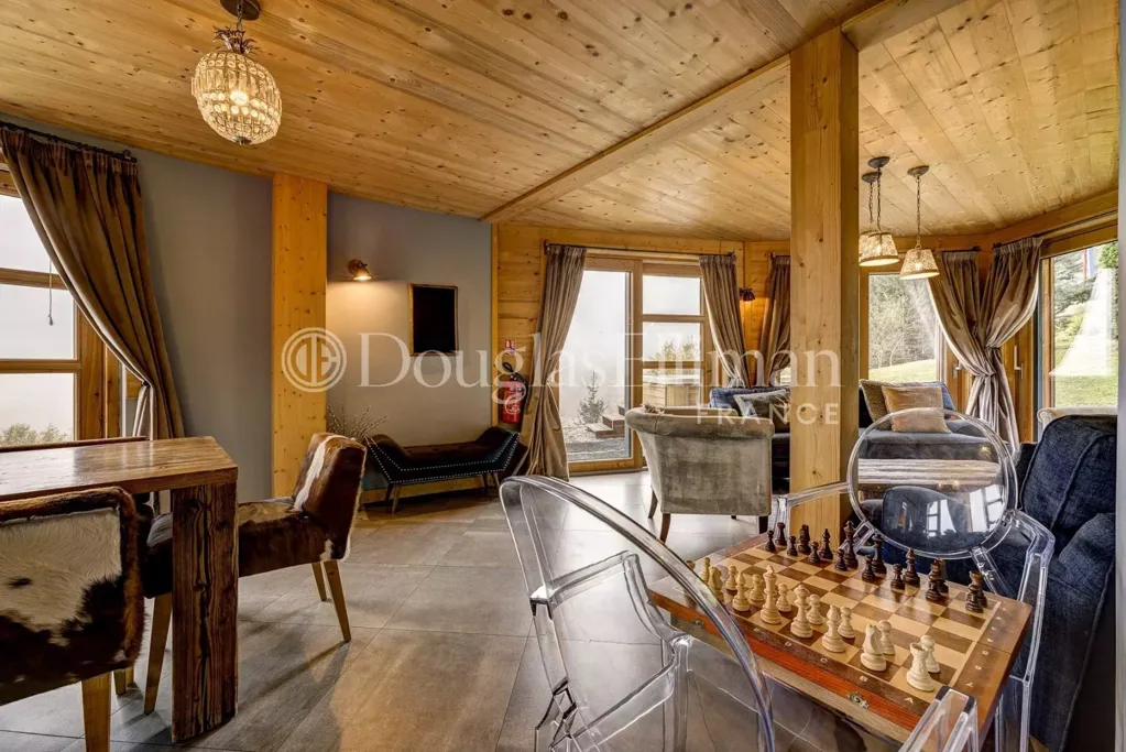 Séjour - Chalet Moderne avec Vue Panoramique à Morzine
