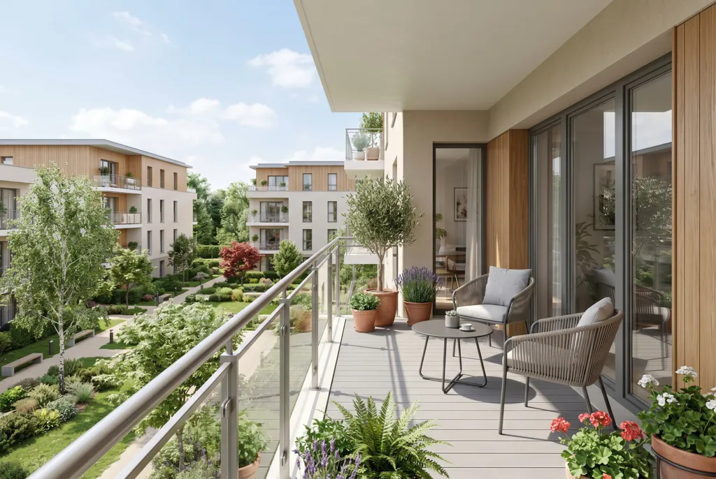 Balcon - Appartement Neuf avec Prestations Contemporaines à Champigny-sur-Marne