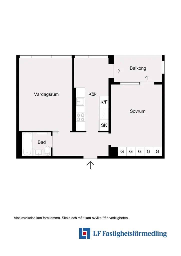 Plaan - Two-Bedroom Apartment with Balcony in Södertorp