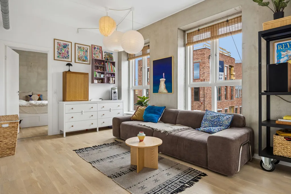 Soggiorno - Apartment with Brick Facade in Køge