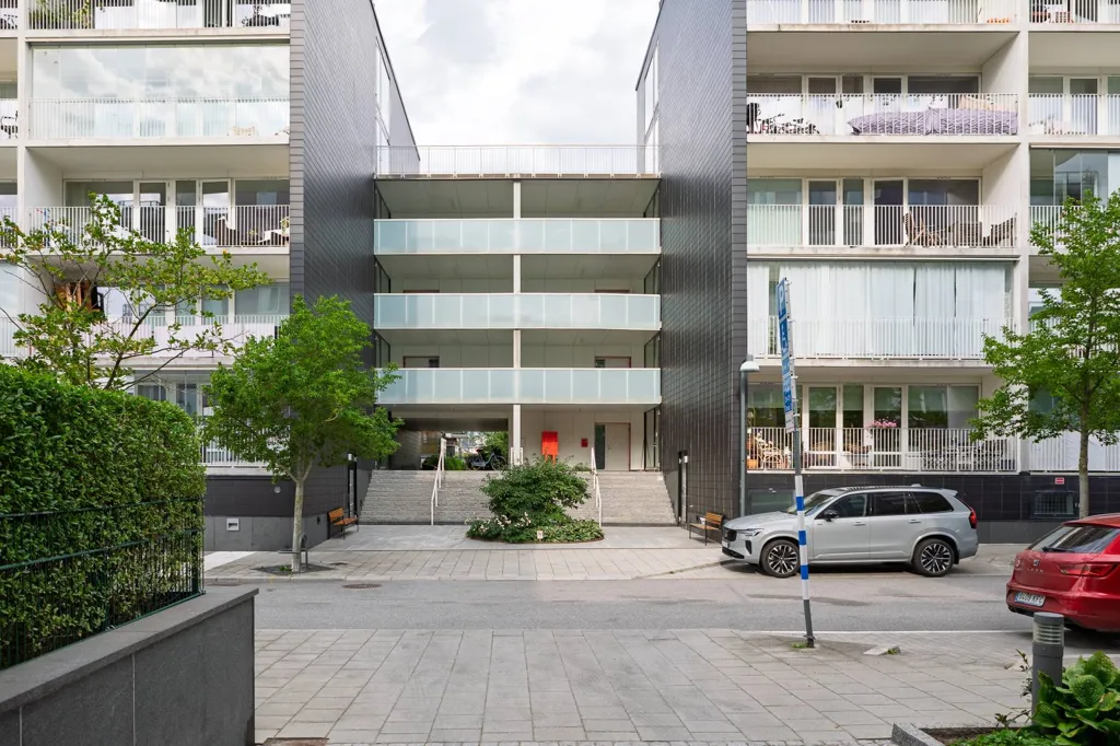 Exterior - Waterfront Apartment with Balcony in Stockholm
