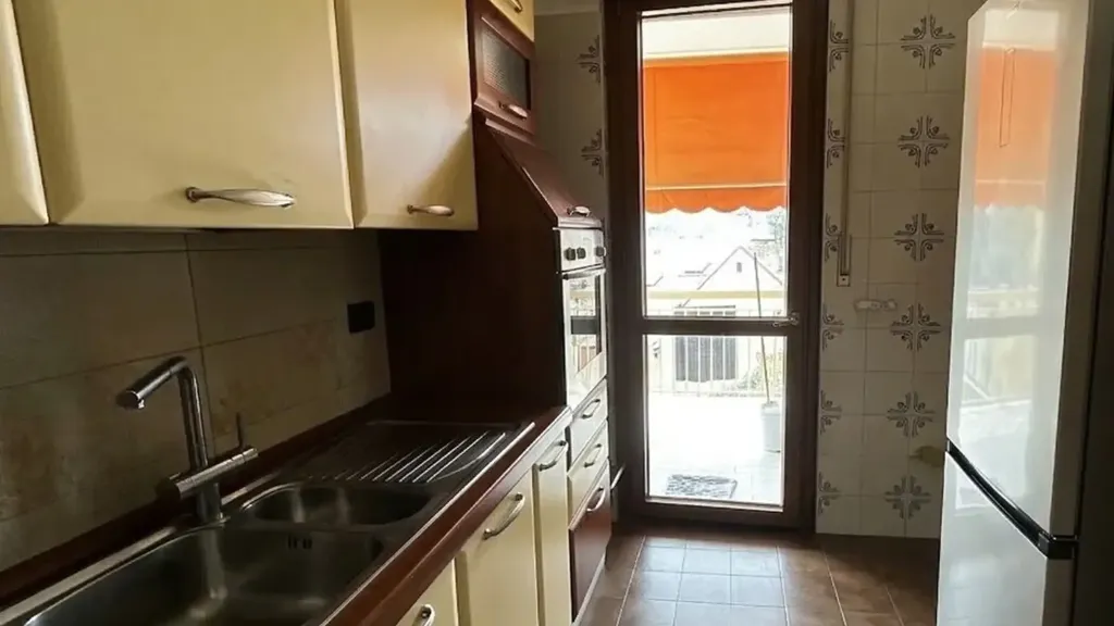Kitchen - Four-Room Apartment with Balconies in Moncalieri