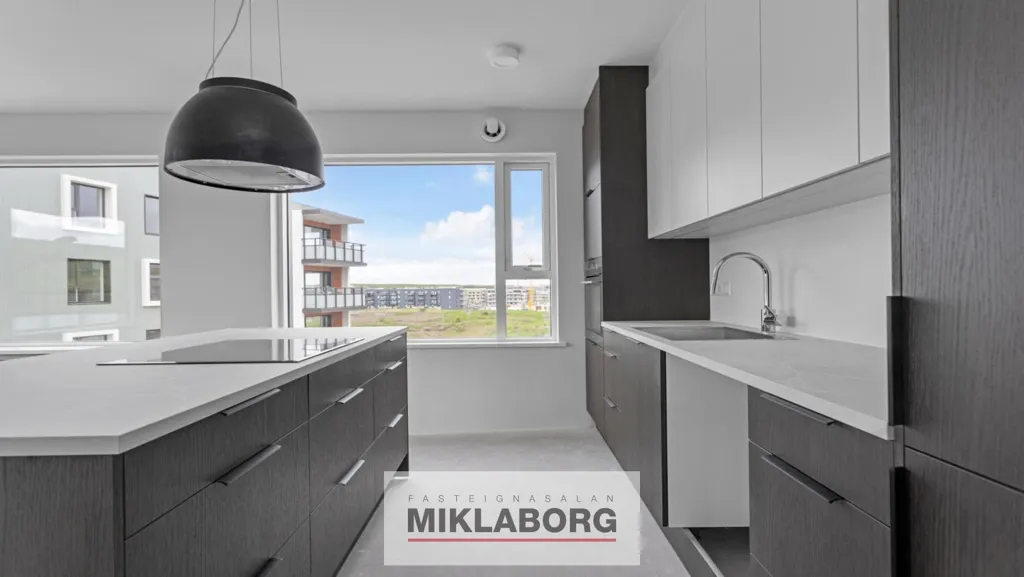 Cuisine - Five-Storey Apartment with Balcony in Hafnarfjörður