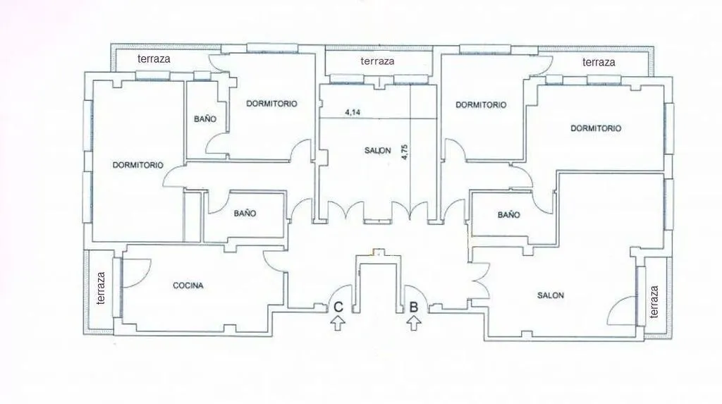 Plan - Luxury Flat with Terraces in Oviedo