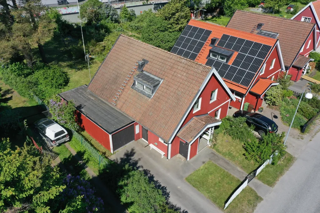 Vue aérienne - Charming 1½-Floor House with Garden in Nynäshamn