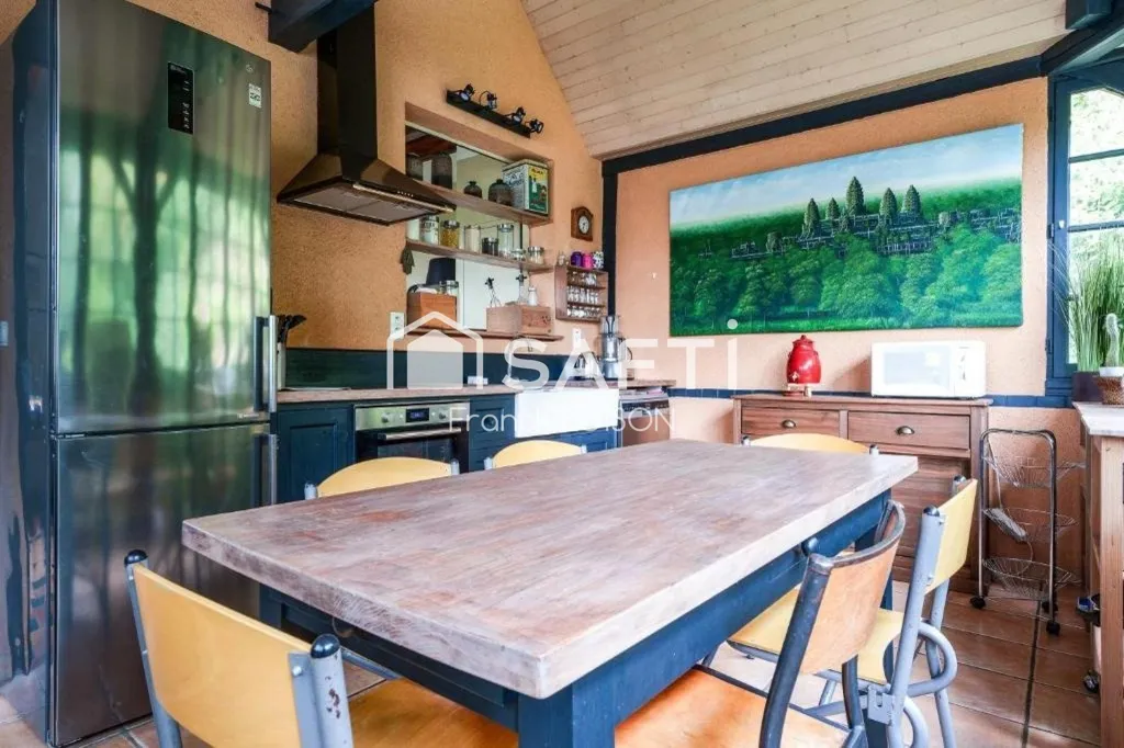 Cucina - Charming Hunting Lodge with Pool near Bléré