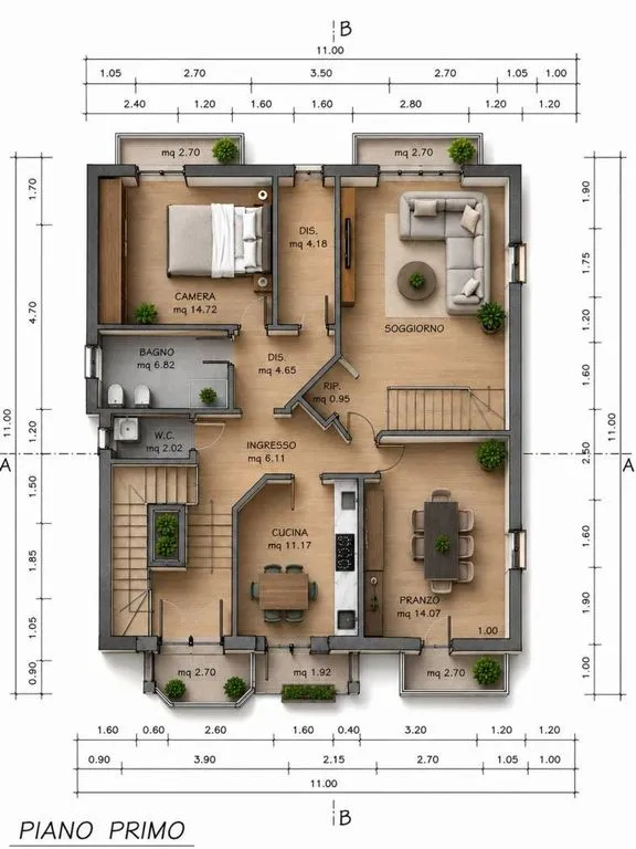 Plan - Luxury Villa with Solar Panels in Riccione