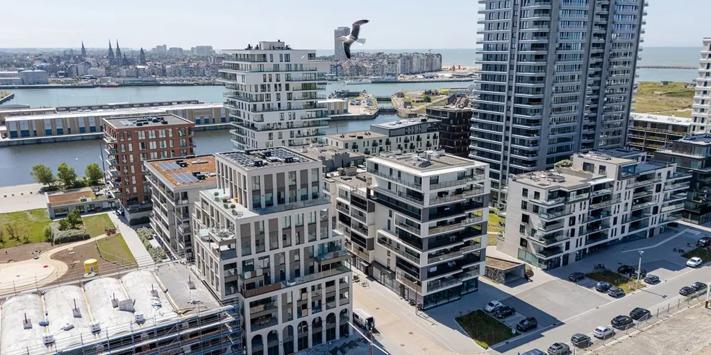 Vista aerea - Newly Built Apartment with Sea View in Oostende