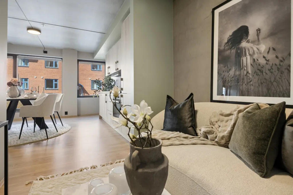 Séjour - Modern 2-Bedroom Flat with Lift in Trondheim