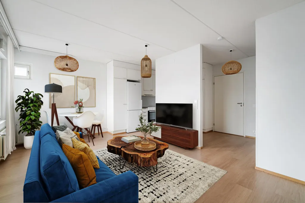 Elutuba - Two-Bedroom Flat with Balcony in Jyväskylä