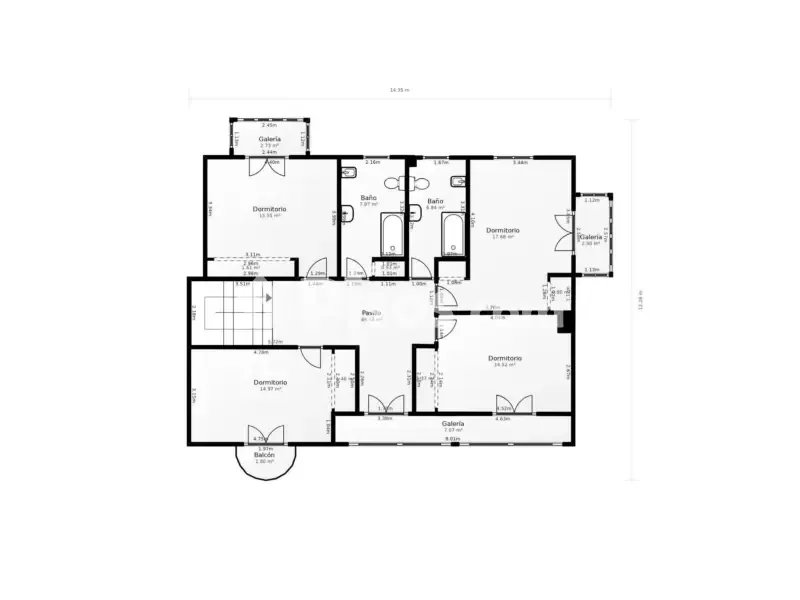 Floor Plan - Stone Cottage with Character in Entrambasaguas