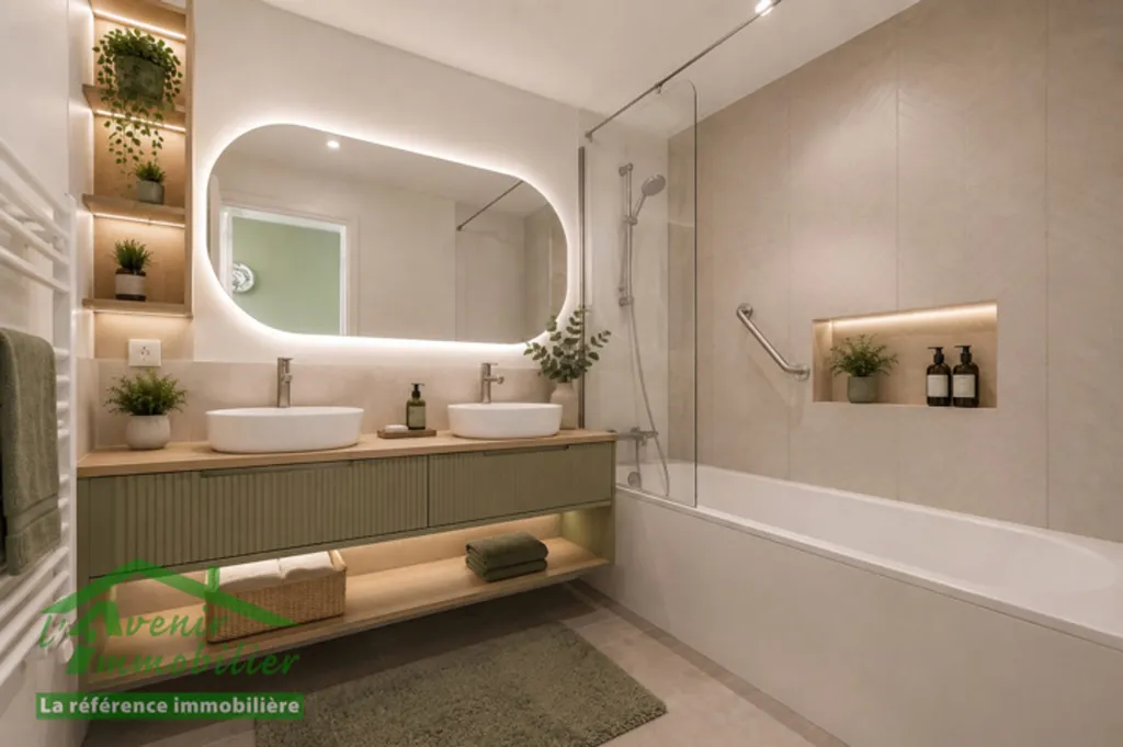 Salles de bain - Appartement 2 Chambres avec Terrasses à Gilly
