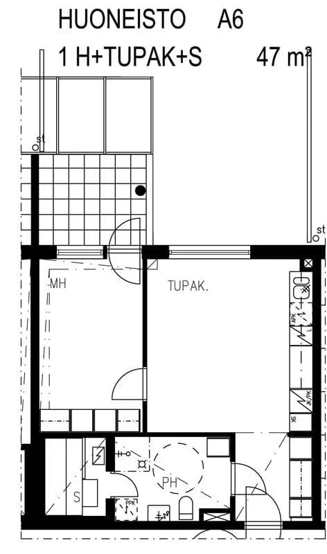Planimetria - Terraced Flat with Private Garden in Vanhakartano, Espoo