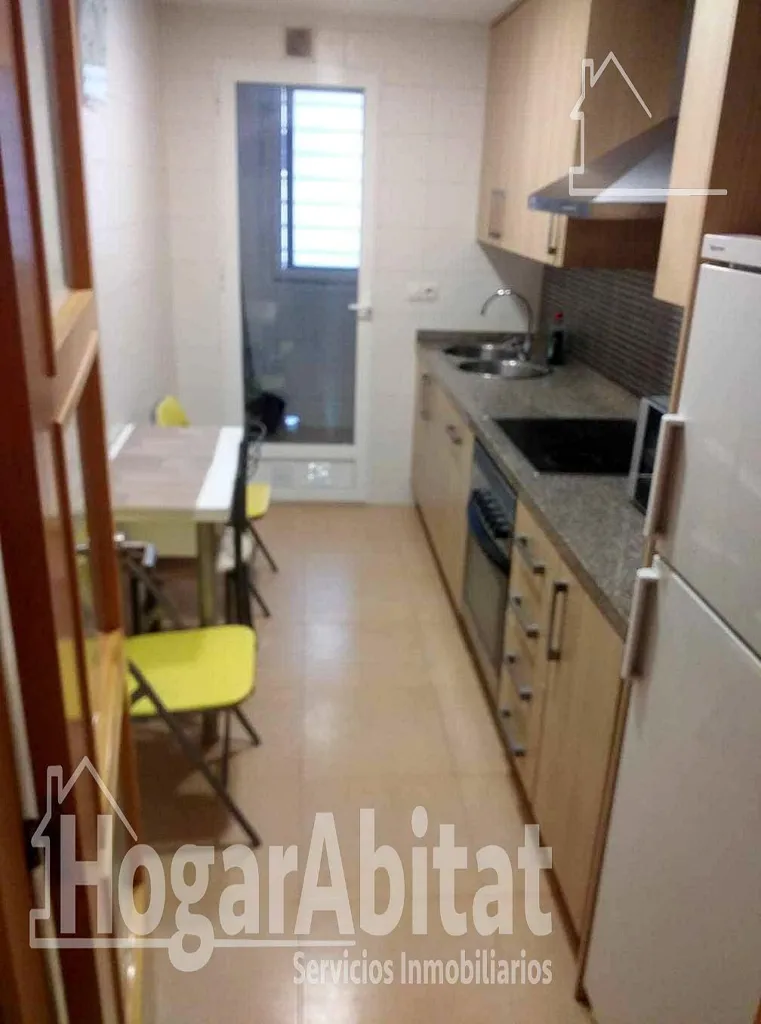 Köök - Semi-New Apartment with Patio in Almazora