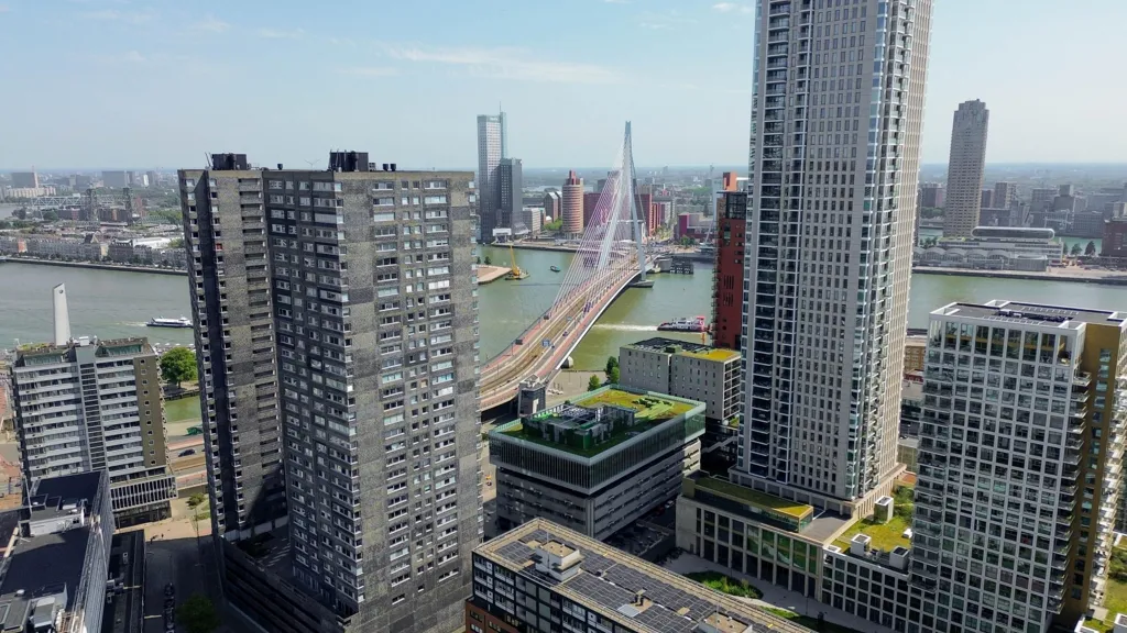 Vista aerea - Modern Apartment with City View in Rotterdam